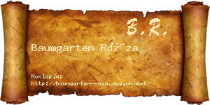 Baumgarten Róza névjegykártya